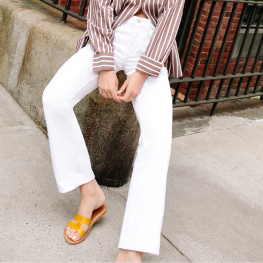Favorite Daughter The Tommy Mid Rise Boyfriend 30 White Miami Relaxed Distressed